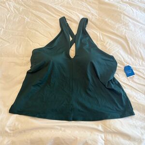 Lane Bryant Deep Balsam Criss Cross Halter Tankini Swimsuit